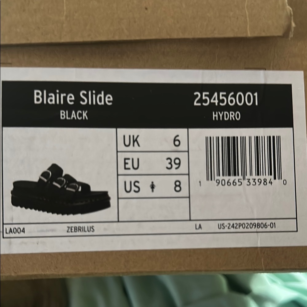 Dr. Martens Black Blaire Slide Sandals